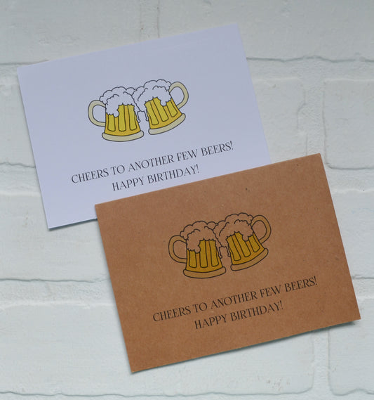 CHEERS to  another few beers | Happy Birthday Greeting Cards