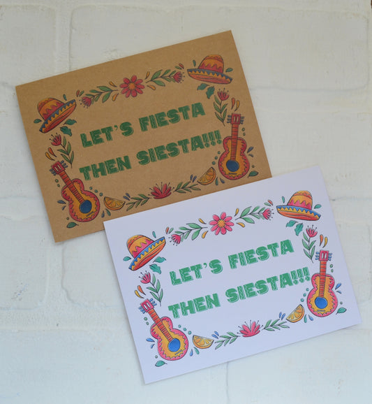 Let's Fiesta then siesta | Happy Cinco de Mayo greeting cards