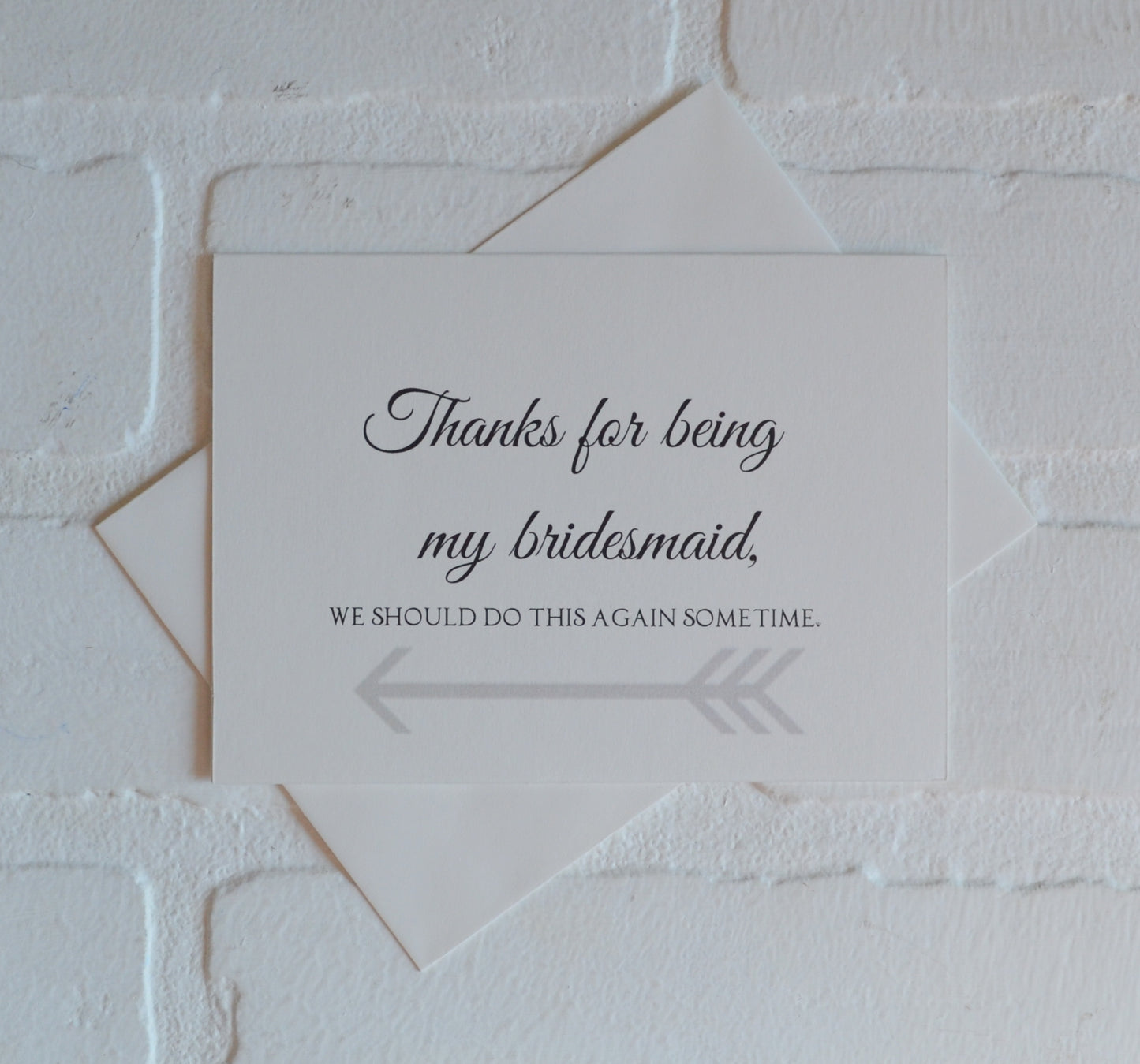 THANK YOU for being my bridesmaid wedding bridal party thank you cards