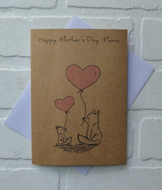 Woodland fox animals | Happy Mother's Day greeting cards