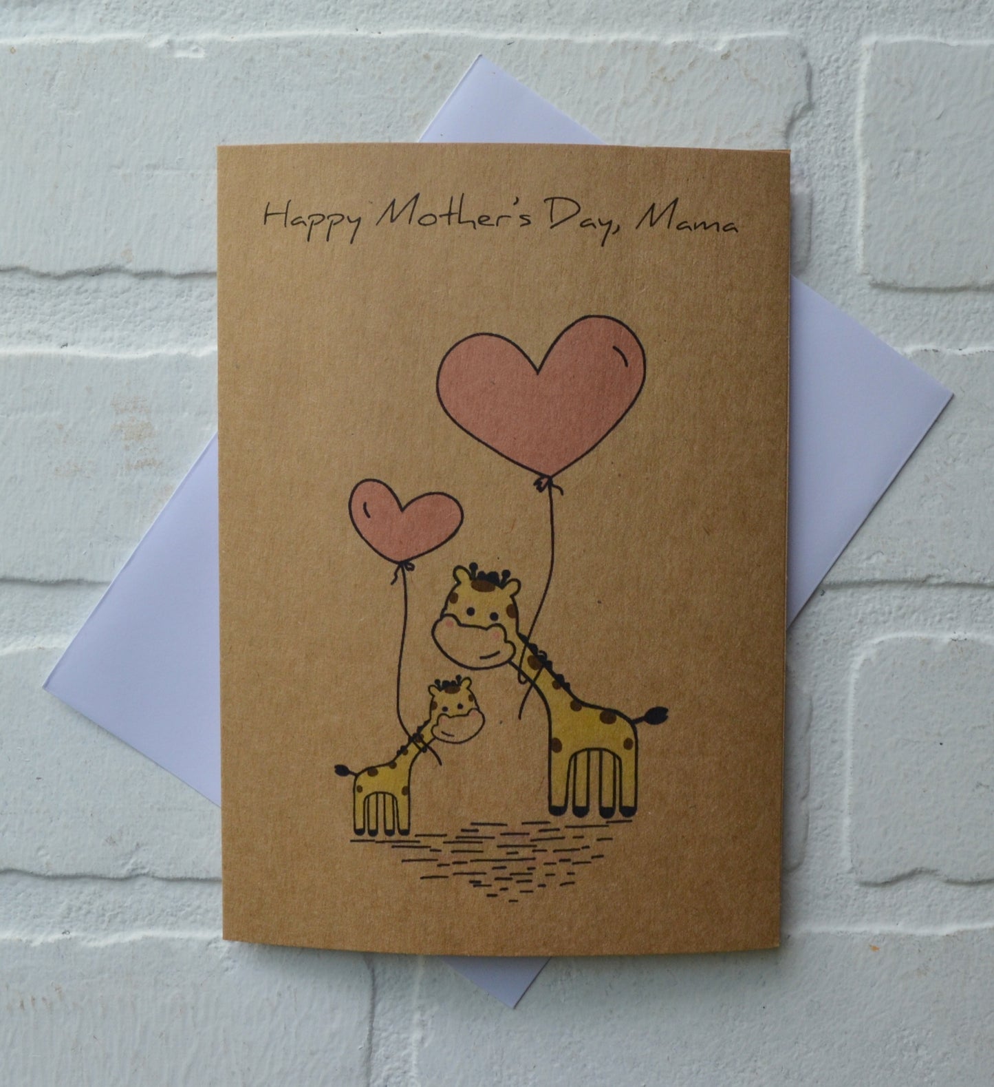 Woodland giraffe animals | Happy Mother's Day greeting cards
