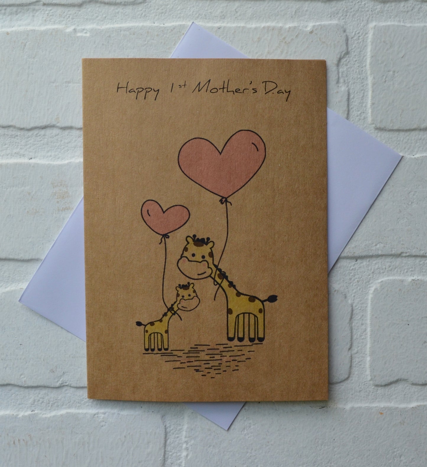 Woodland giraffe animals | Happy Mother's Day greeting cards