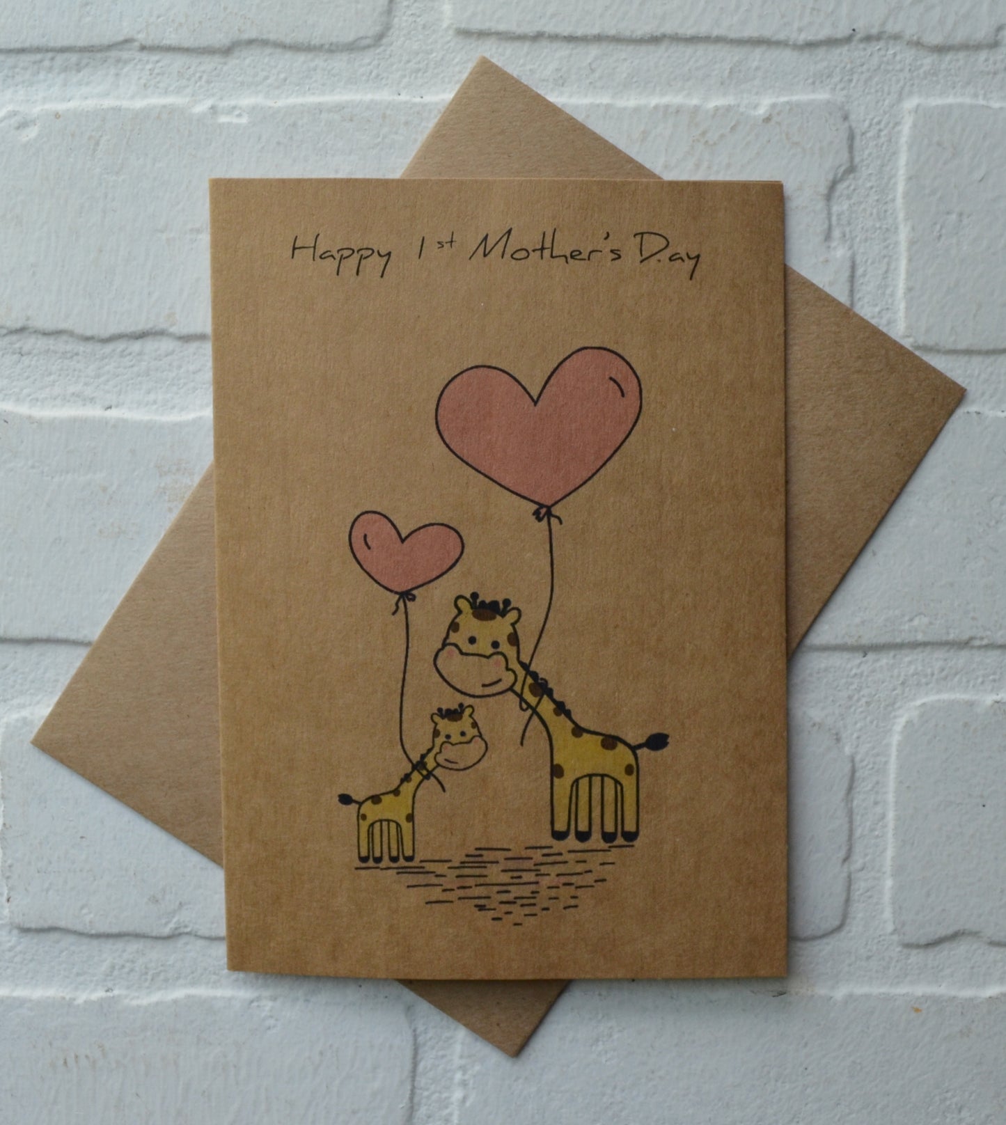 Woodland giraffe animals | Happy Mother's Day greeting cards