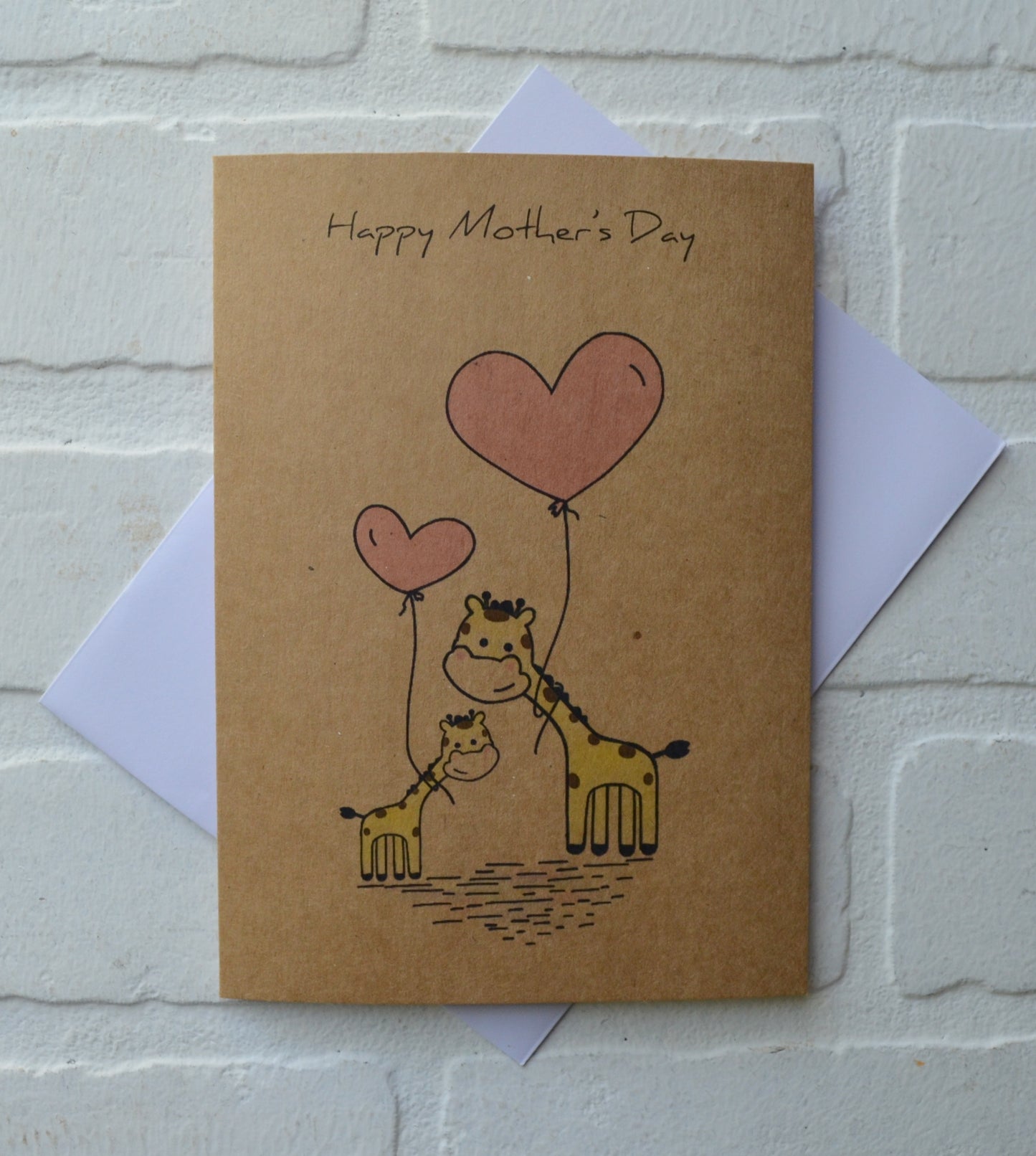 Woodland giraffe animals | Happy Mother's Day greeting cards
