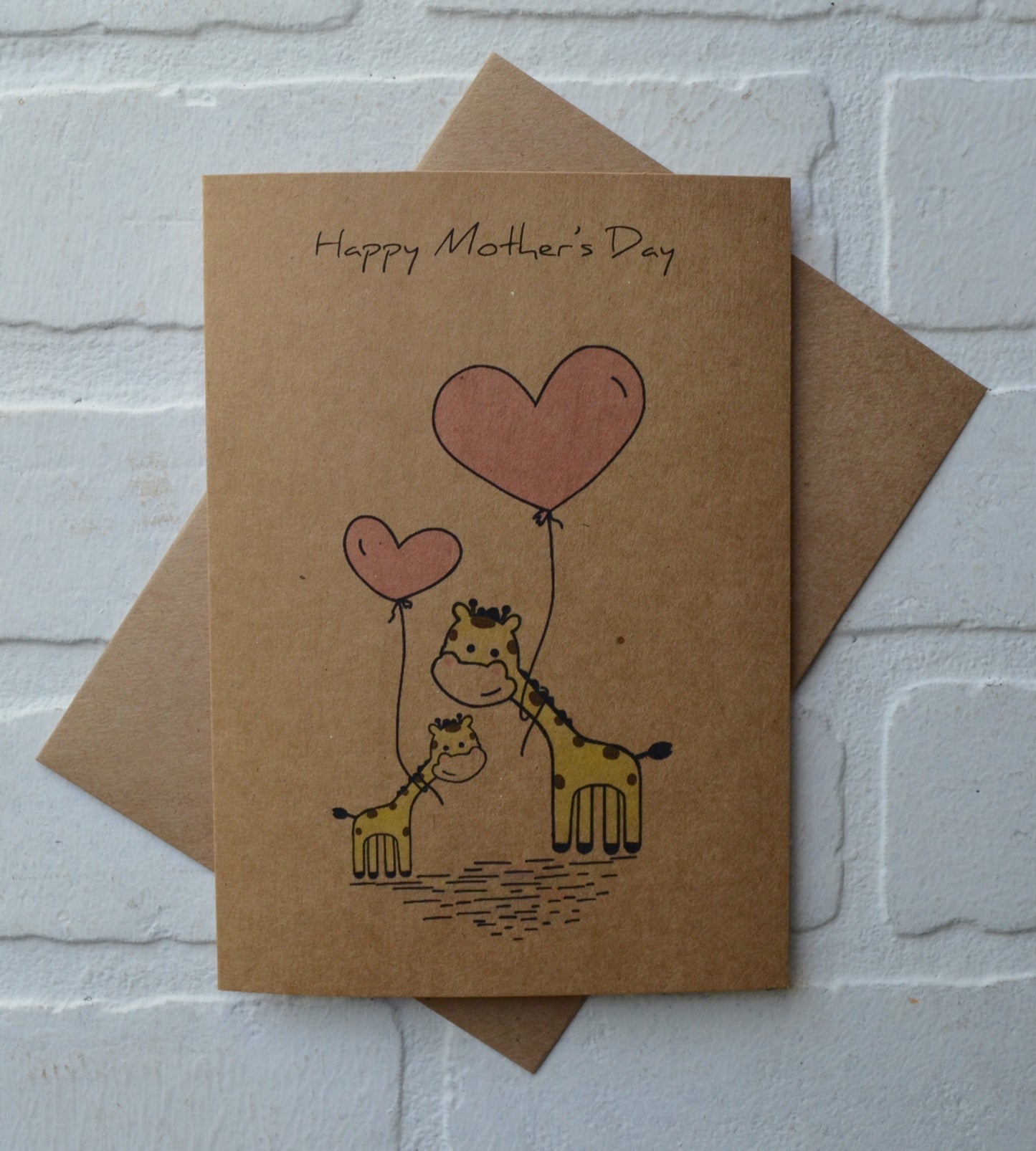 Woodland giraffe animals | Happy Mother's Day greeting cards