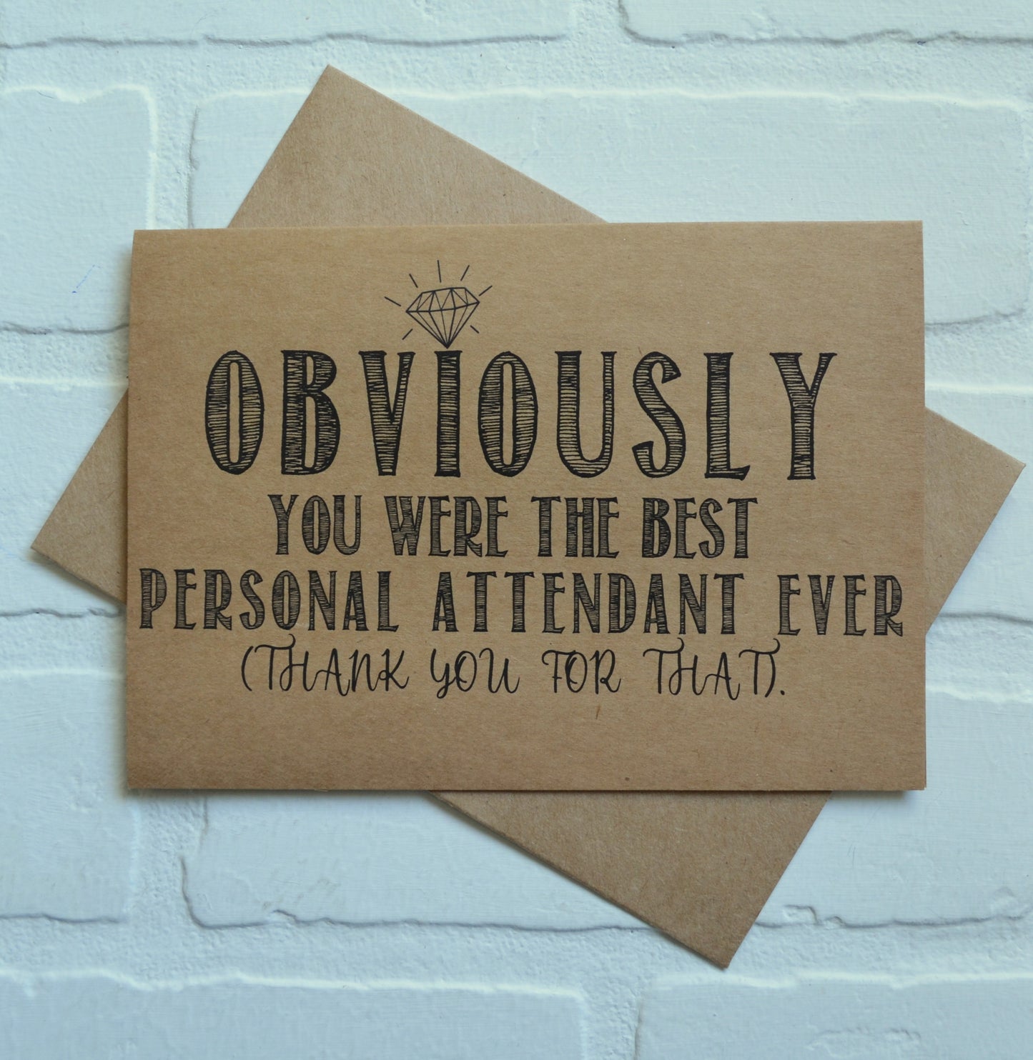 OBVIOUSLY you were the best BRIDESMAID ever wedding bridal party thank you cards