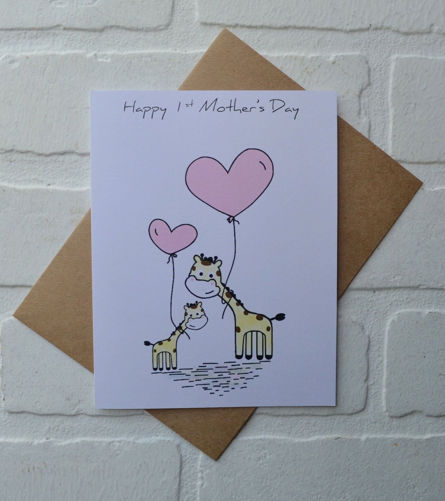 Woodland giraffe animals | Happy Mother's Day greeting cards