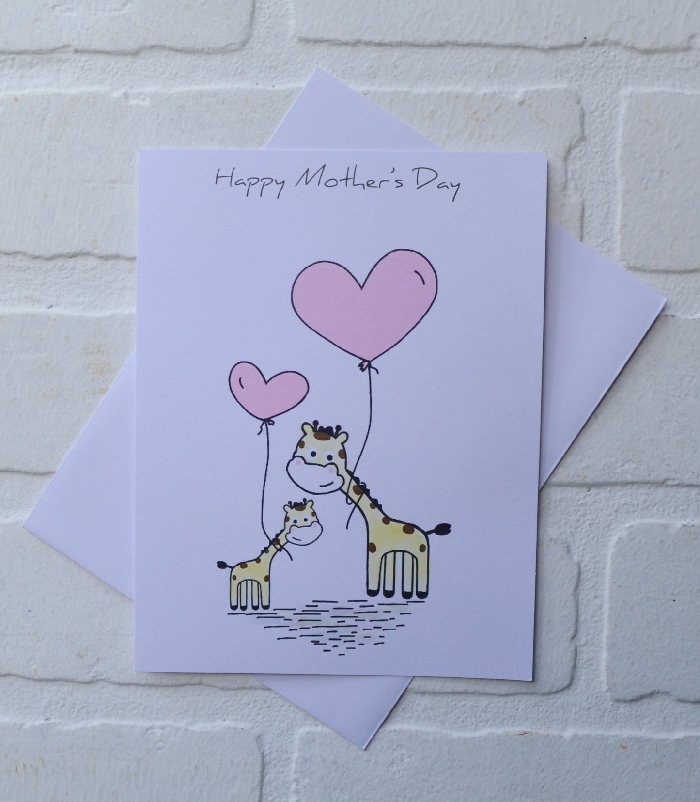 Woodland giraffe animals | Happy Mother's Day greeting cards