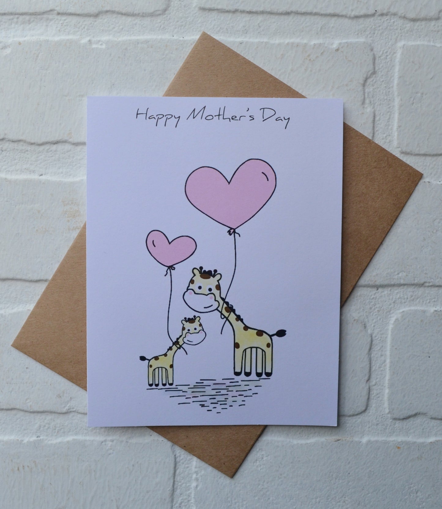 Woodland giraffe animals | Happy Mother's Day greeting cards