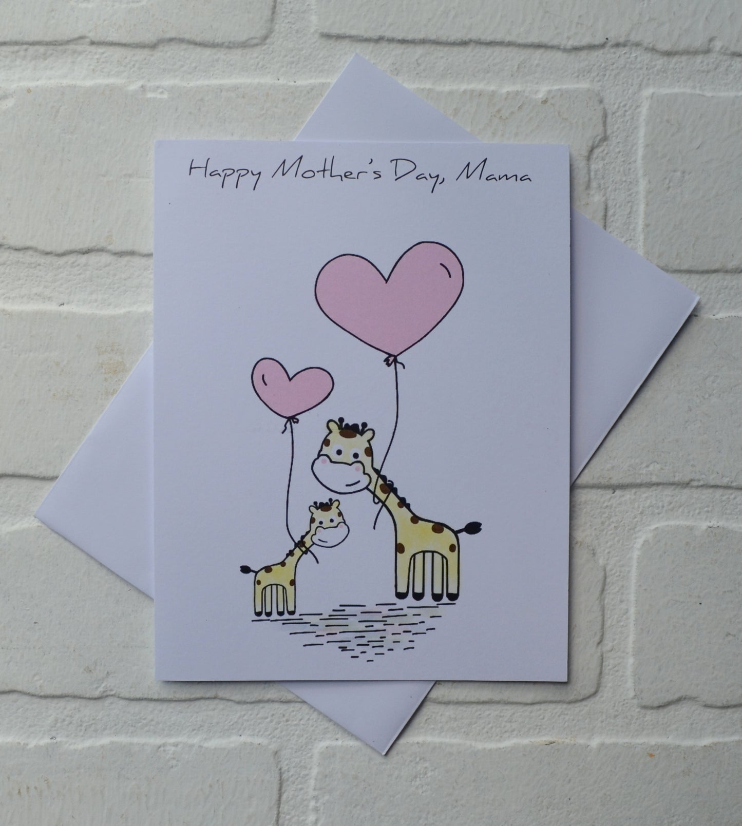 Woodland giraffe animals | Happy Mother's Day greeting cards