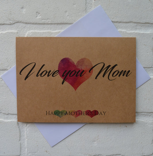 I LOVE YOU MOM | Happy Mother's Day greeting cards