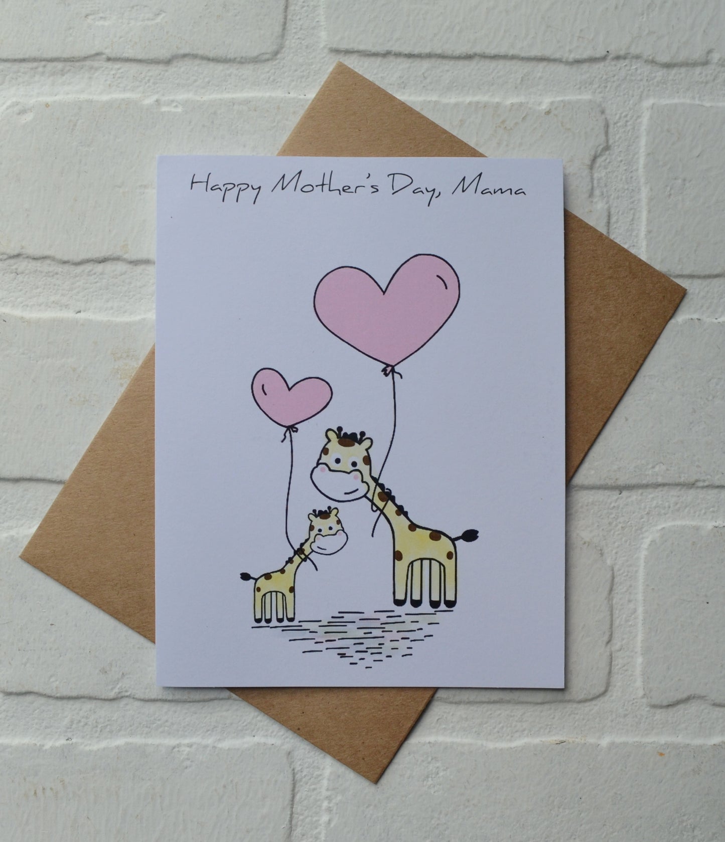Woodland giraffe animals | Happy Mother's Day greeting cards