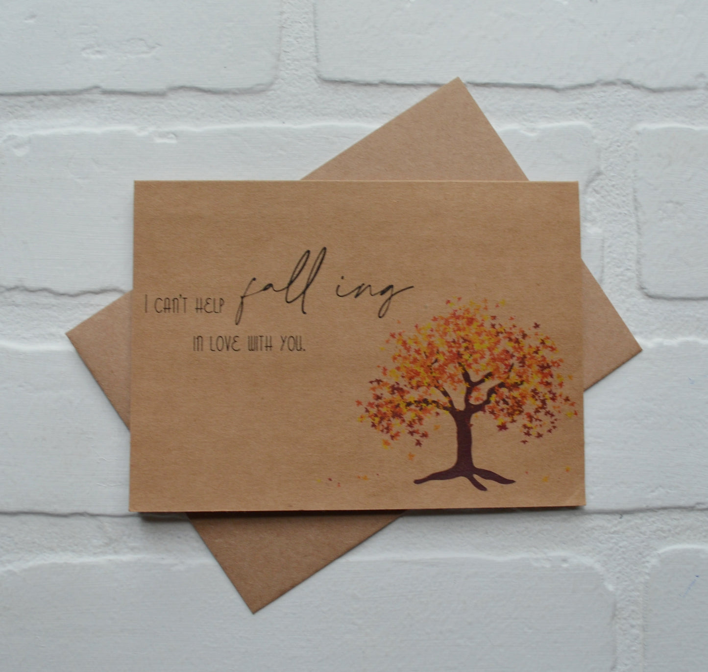 I can't help falling in love with you | Thanksgiving Fall Greeting Cards