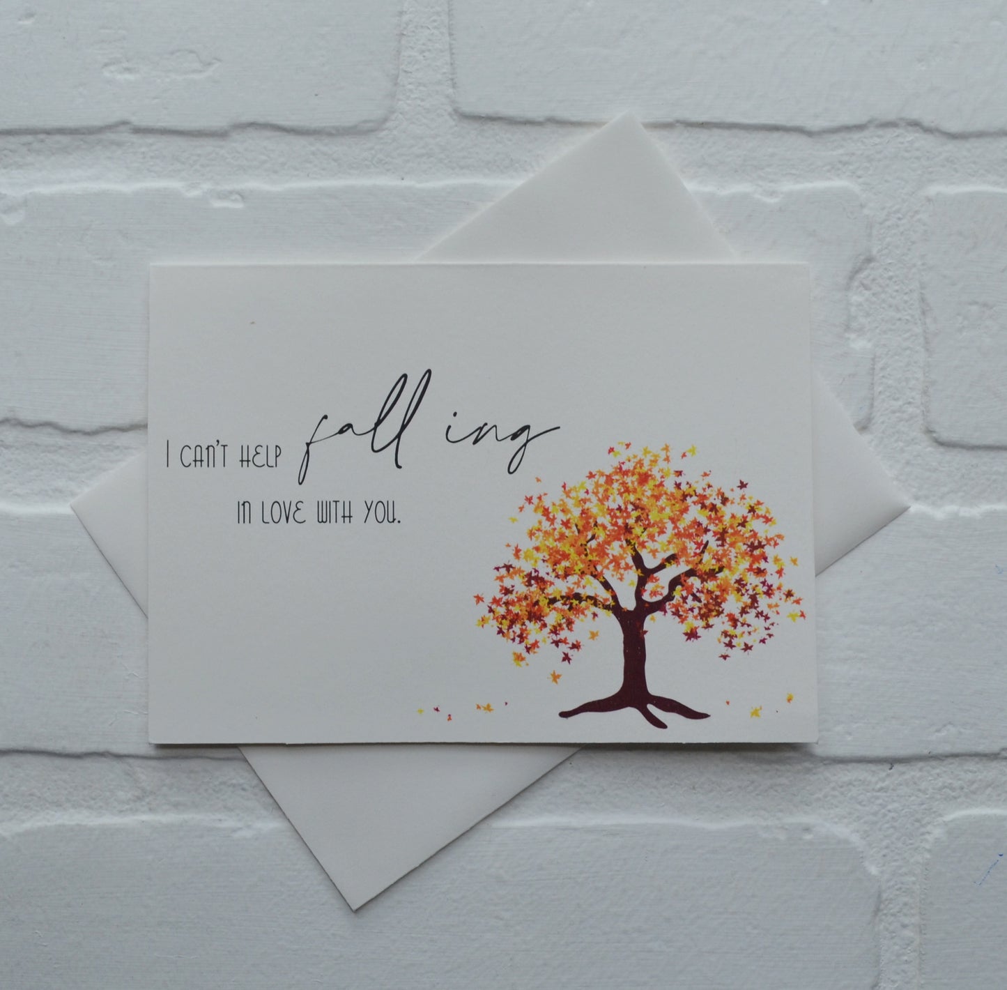 I can't help falling in love with you | Thanksgiving Fall Greeting Cards
