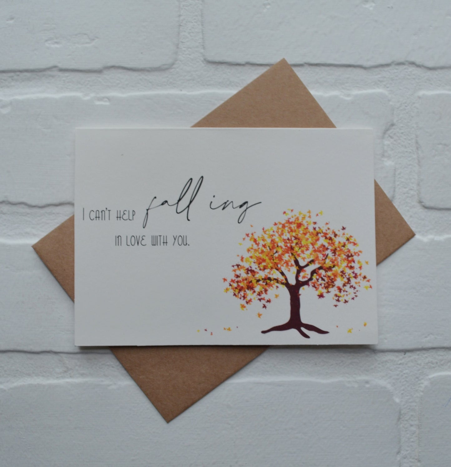 I can't help falling in love with you | Thanksgiving Fall Greeting Cards