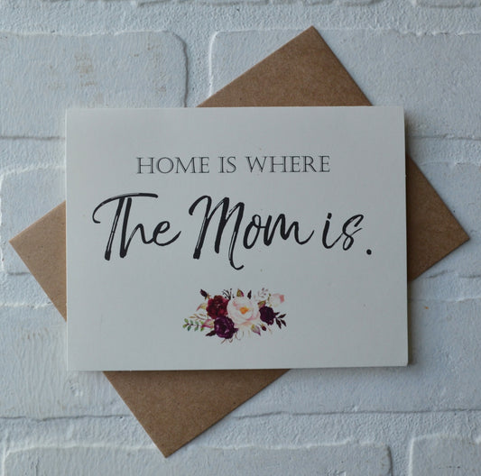 HOME is where the MOM IS | Happy Mother's Day greeting cards