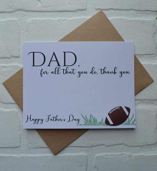 Football Dad | Happy Father's Day Greeting Cards