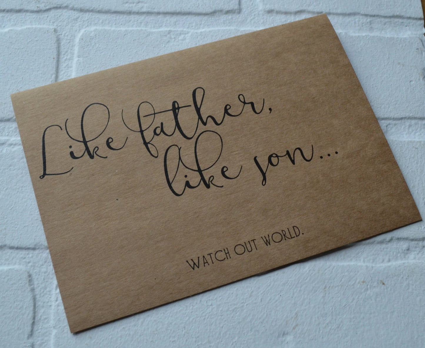 Like Father Like Son | Happy Father's Day Greeting Cards