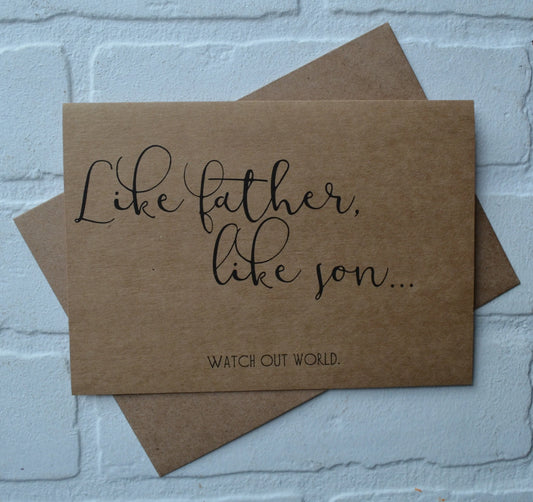 Like Father Like Son | Happy Father's Day Greeting Cards
