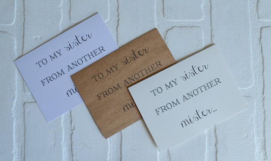 SISTER from ANOTHER mister | bridesmaid proposal cards | wedding party invite