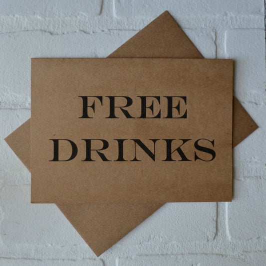 Free drinks | groomsmen proposal card |wedding party invite