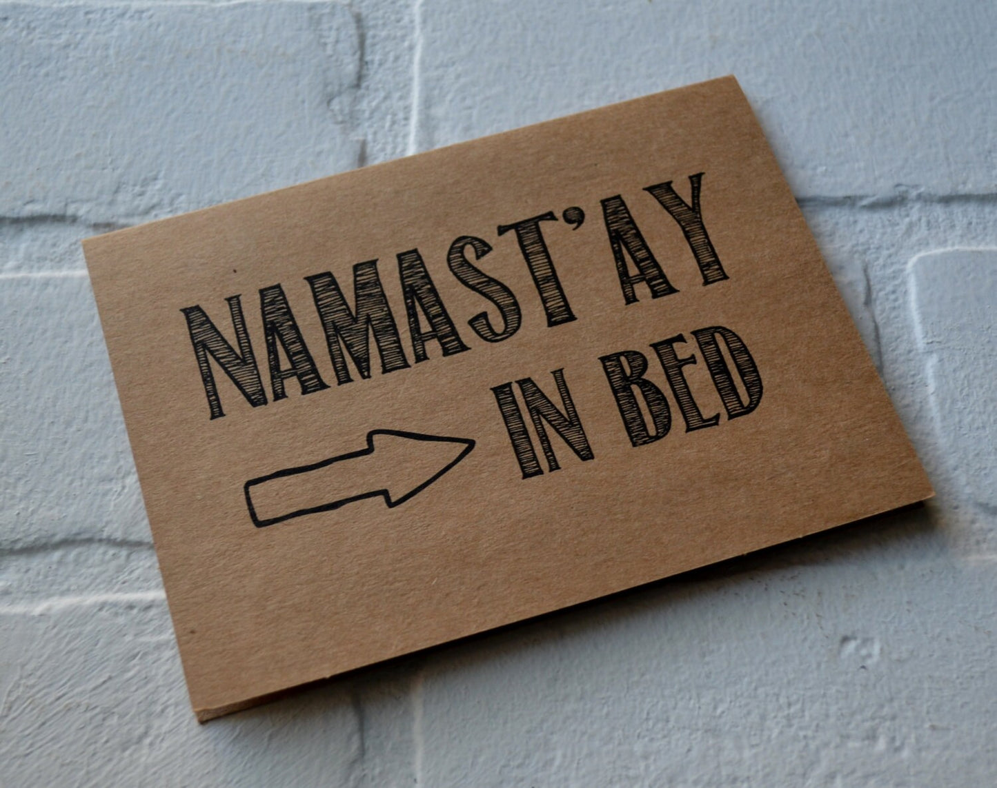Namast'ay in bed | yoga greeting cards