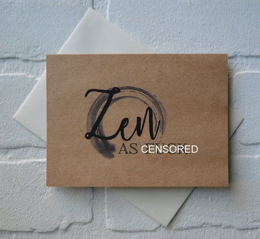Zen as fuck | yoga greeting cards