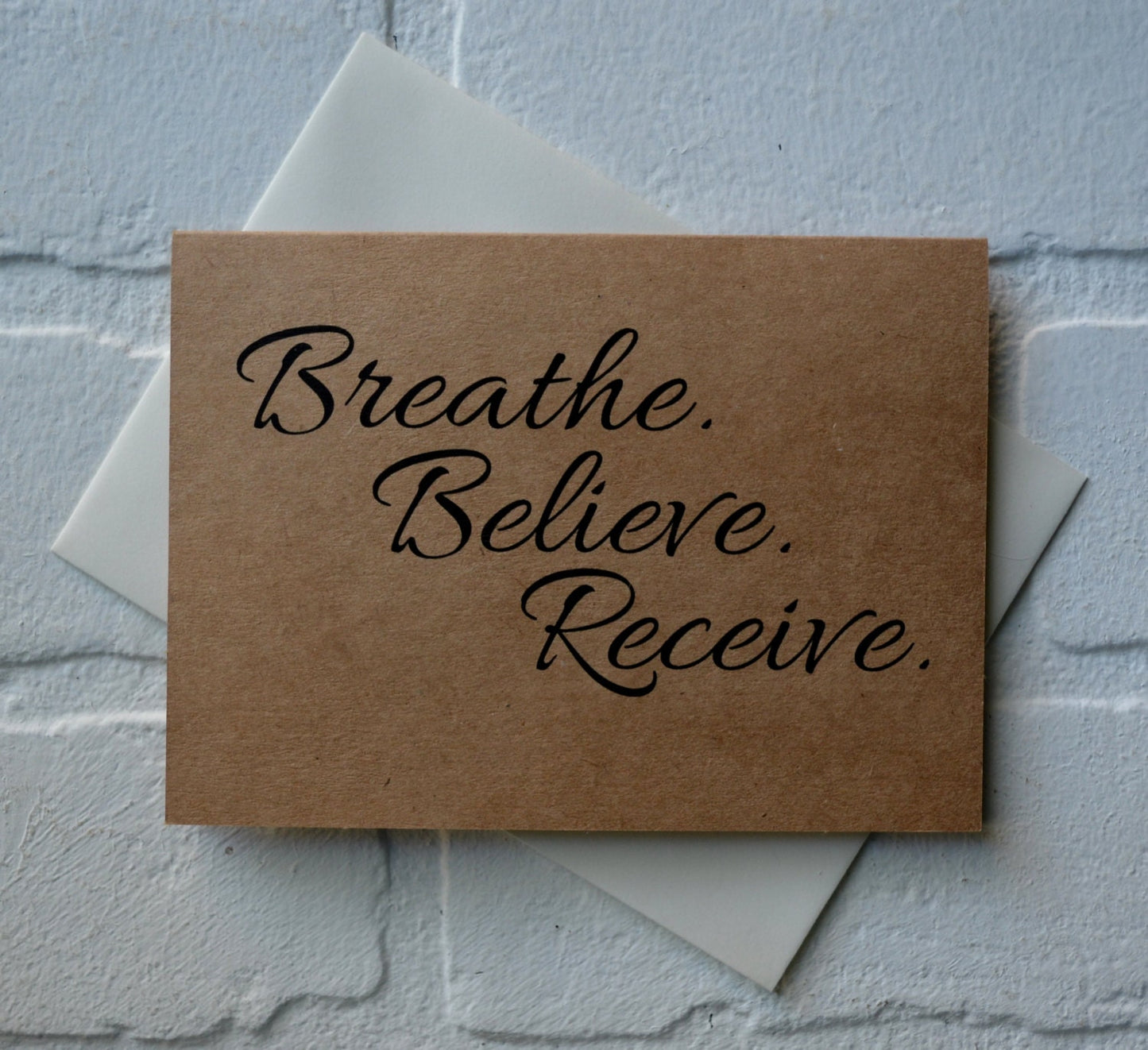 Yoga o'clock | breathe | be in harmony | born to be real | yoga greeting cards