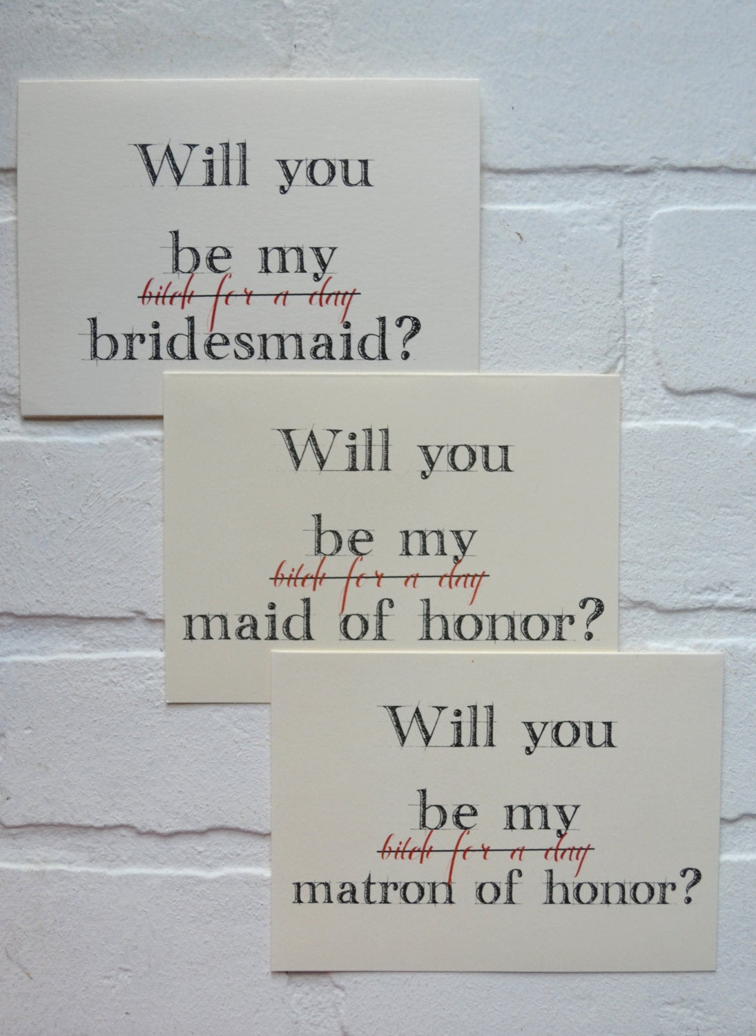 B#TCH for A DAY | Will you be my bridesmaid proposal card | wedding party cards | bridal | maid of honor | matron of honor | gifts | junior