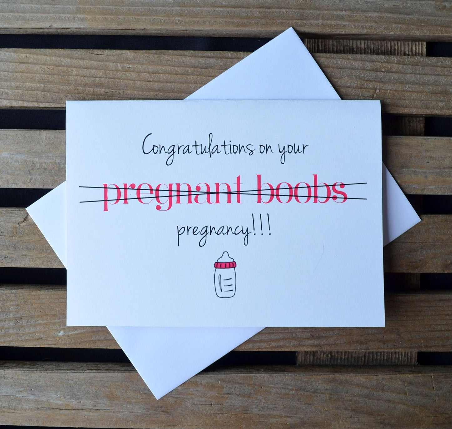Congratulations on your pregnant boobs (pregnancy) | new baby cards | expecting parents