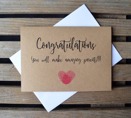 Congratulations you will make amazing parents | new baby card | expecting parents