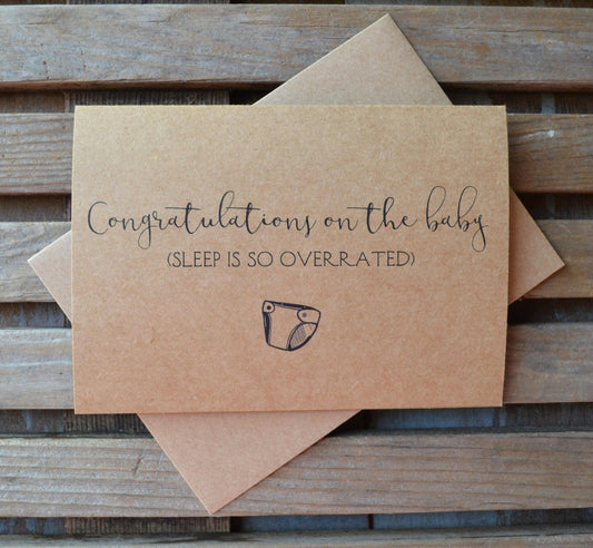 Congratulations on the baby (sleep is so overrated) | new baby card | expecting parents