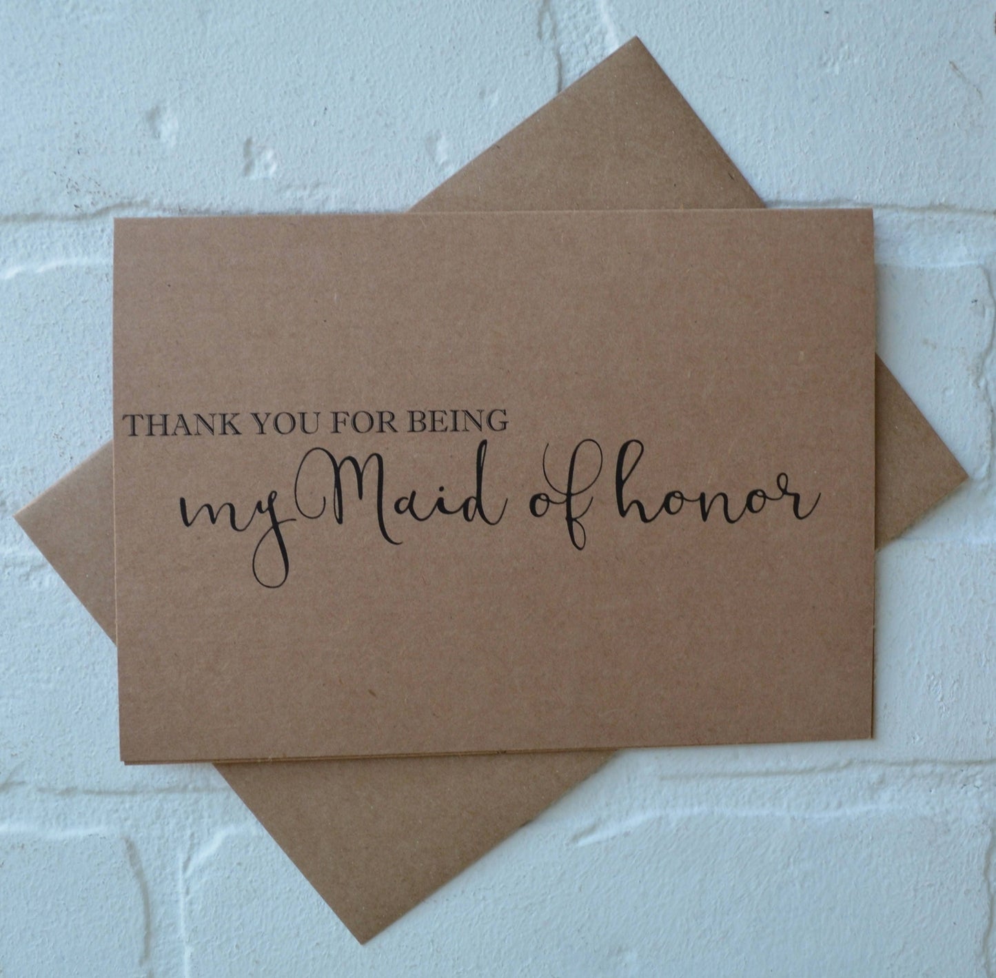 THANK YOU for being my BRIDESMAID wedding bridal party thank you cards