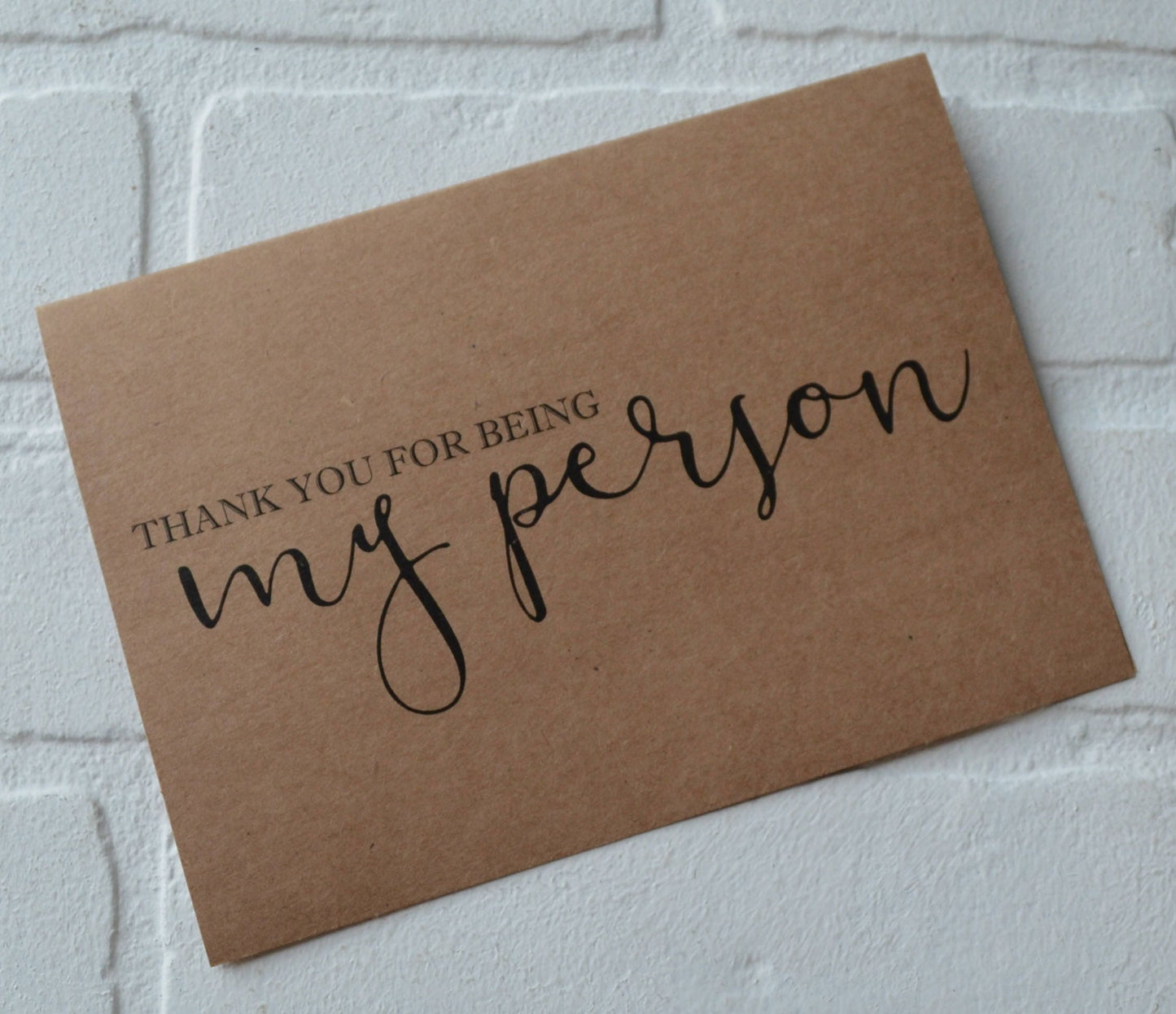 THANK YOU for being my PERSON wedding bridal party thank you cards