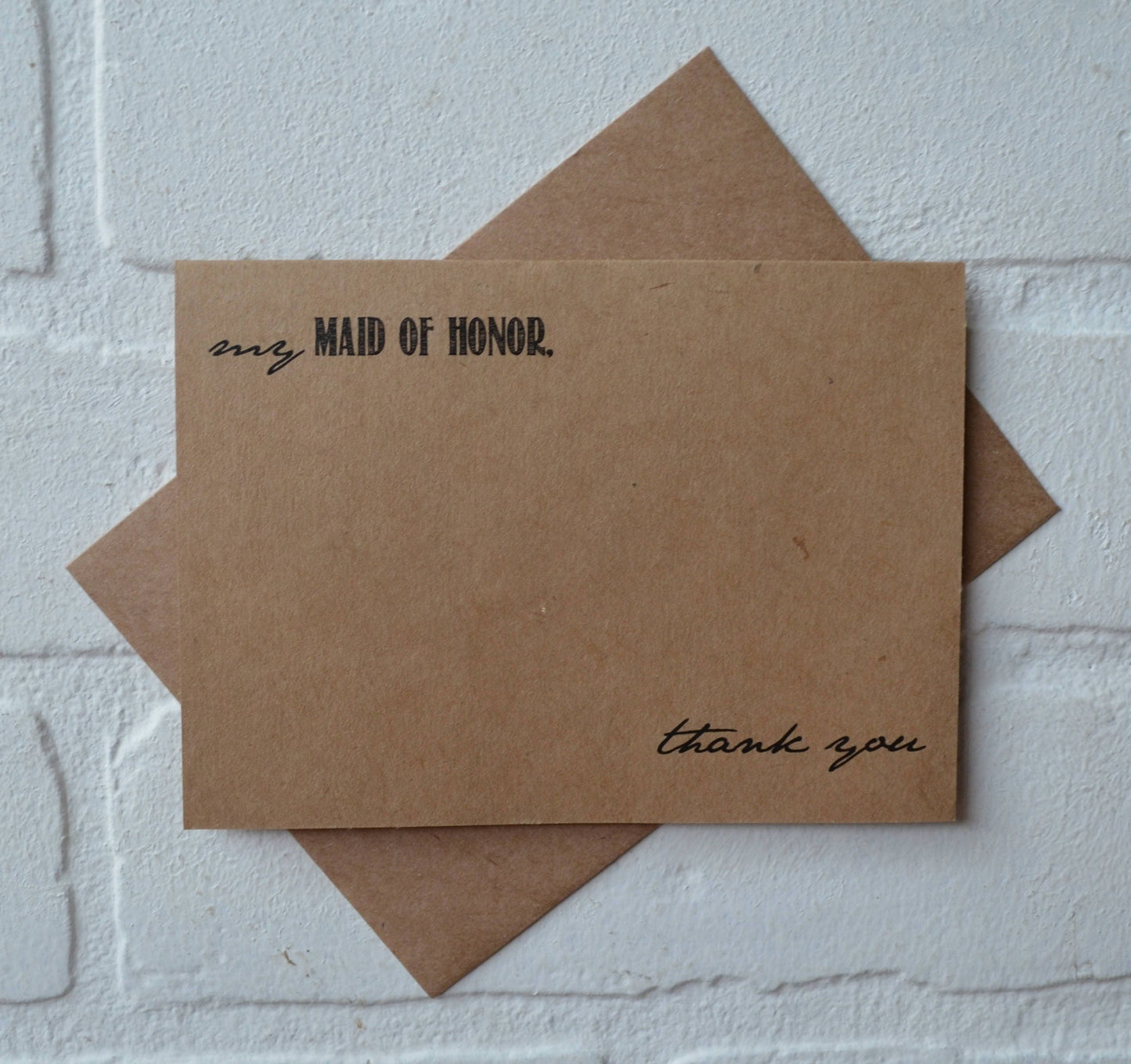 My Bridesmaid wedding bridal party thank you cards