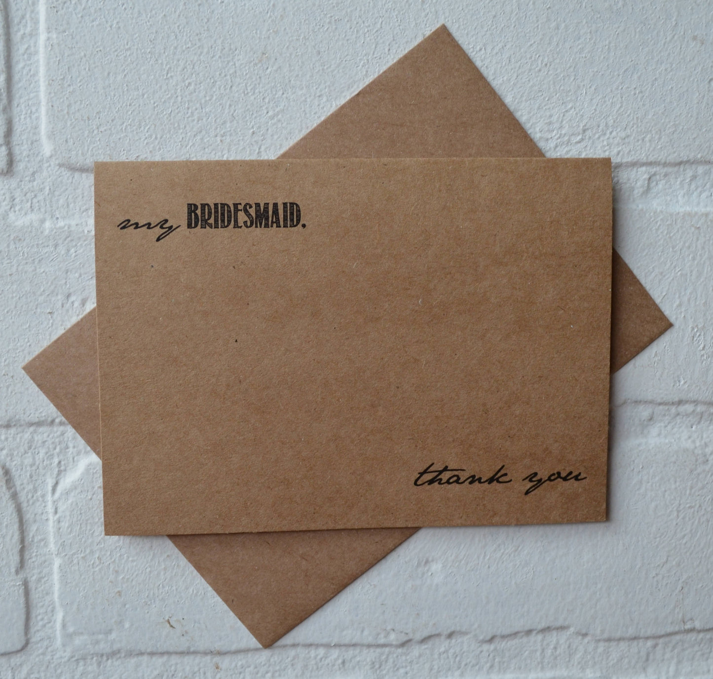 My Bridesmaid wedding bridal party thank you cards