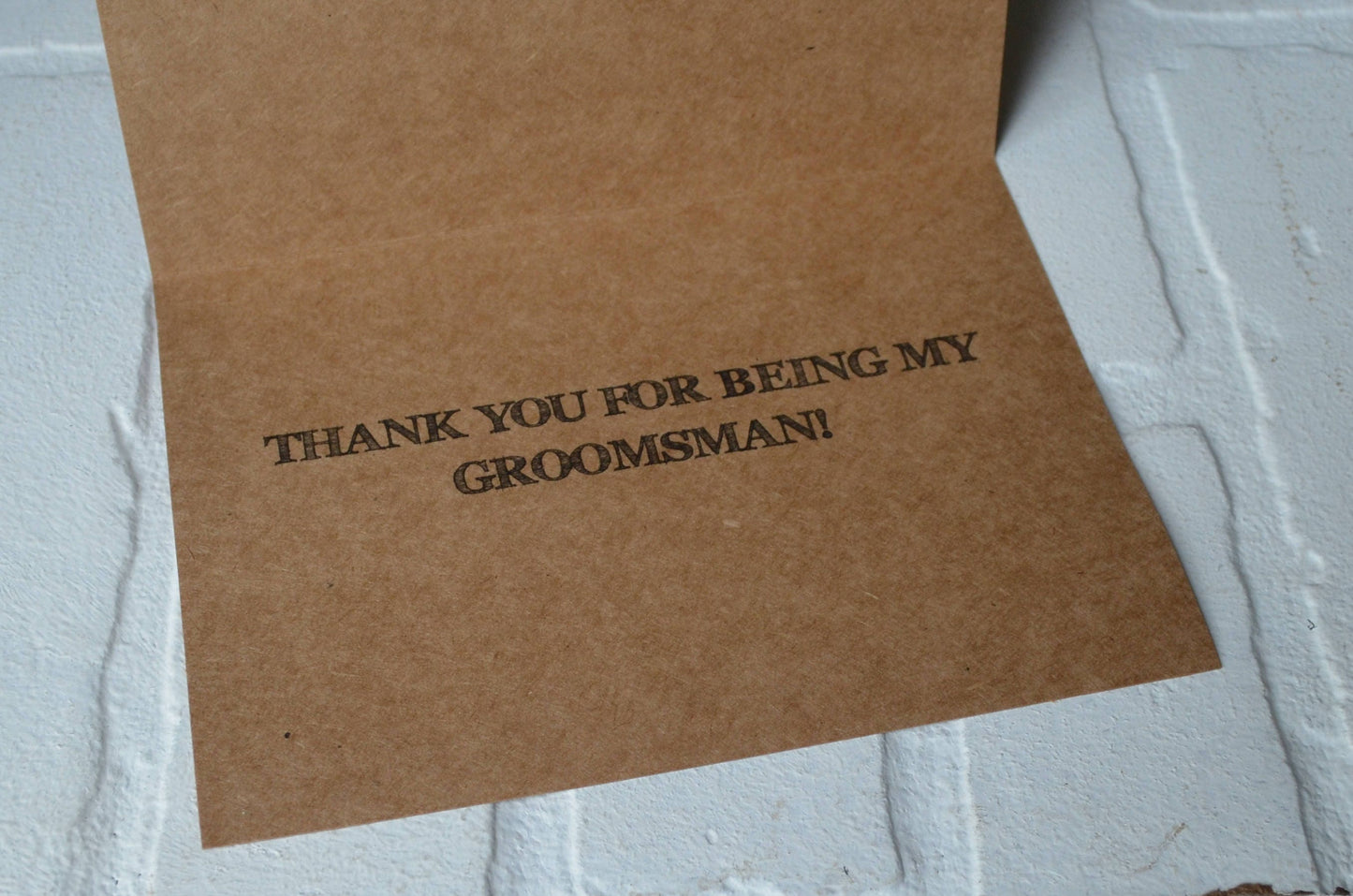 The WIFE made me THANK YOU for being my groomsman wedding party thank you cards