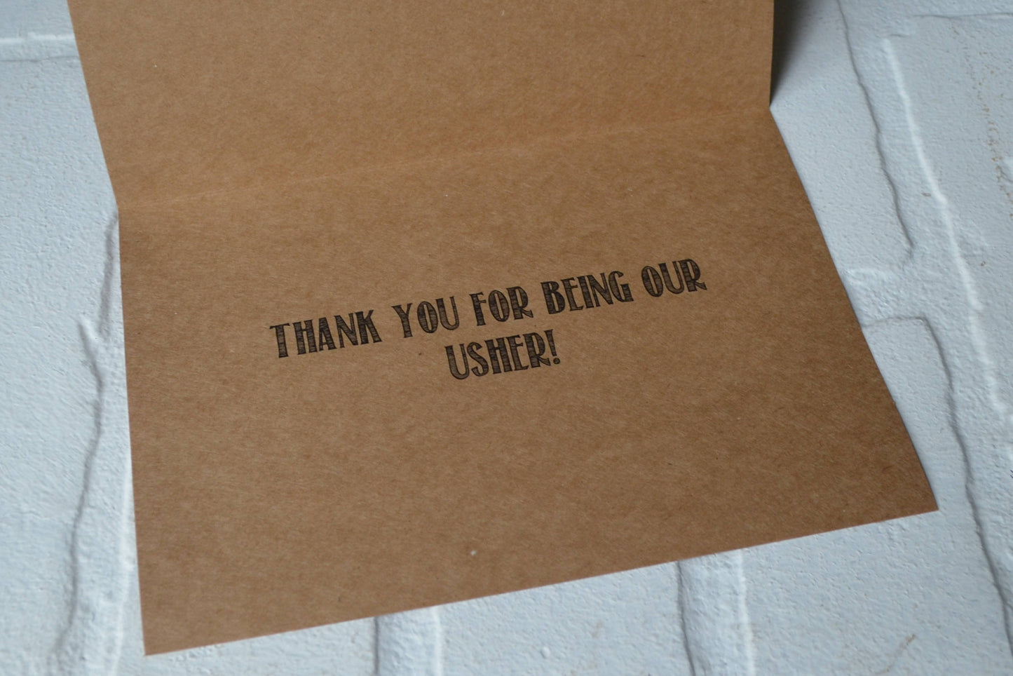 The WIFE made me give you this THANK YOU for being my groomsman wedding bridal party thank you cards