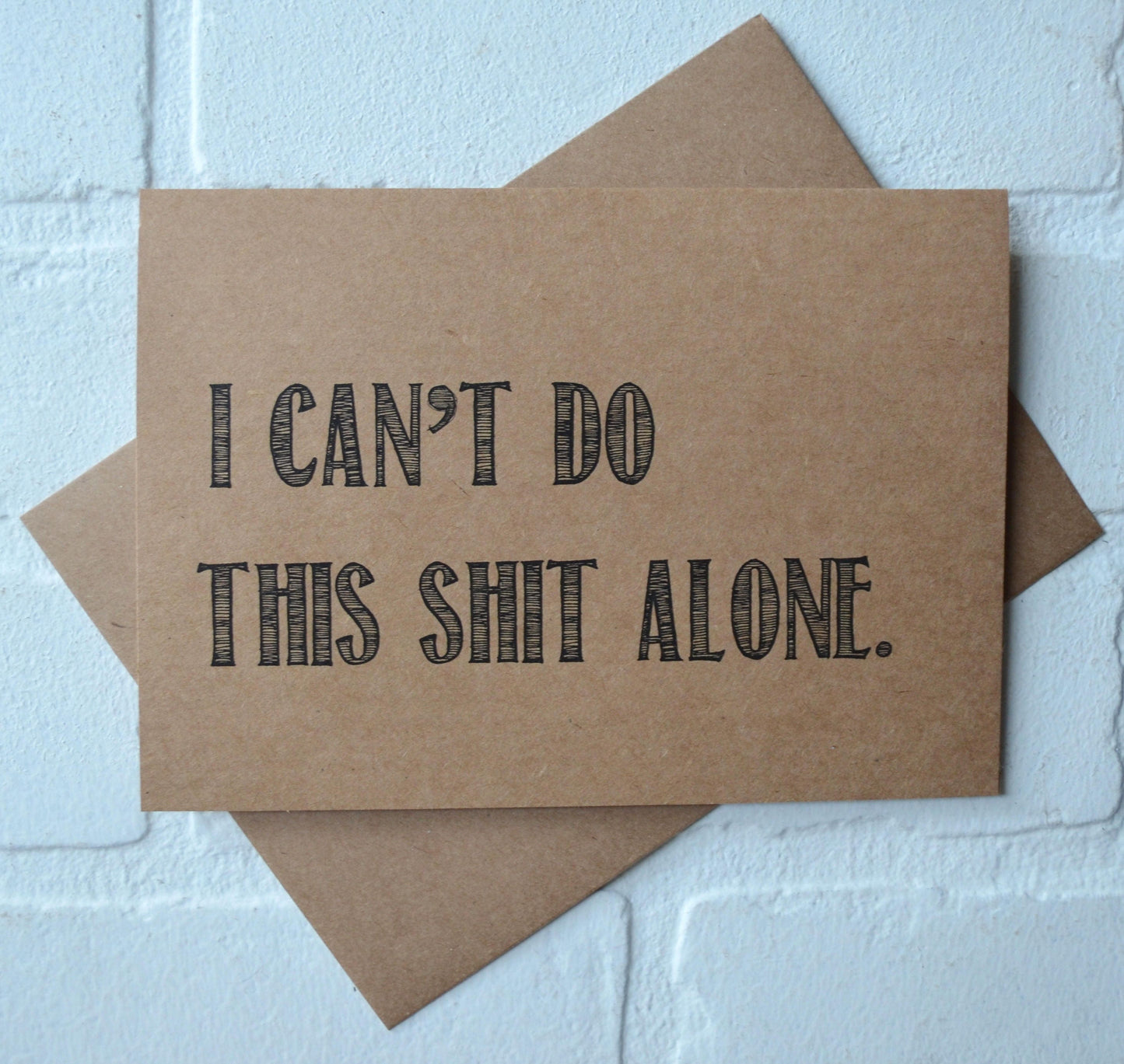I can't do this shit alone | bridesmaid proposal card | wedding party invite