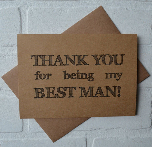 THANK YOU for being my groomsman | wedding bridal party thank you cards