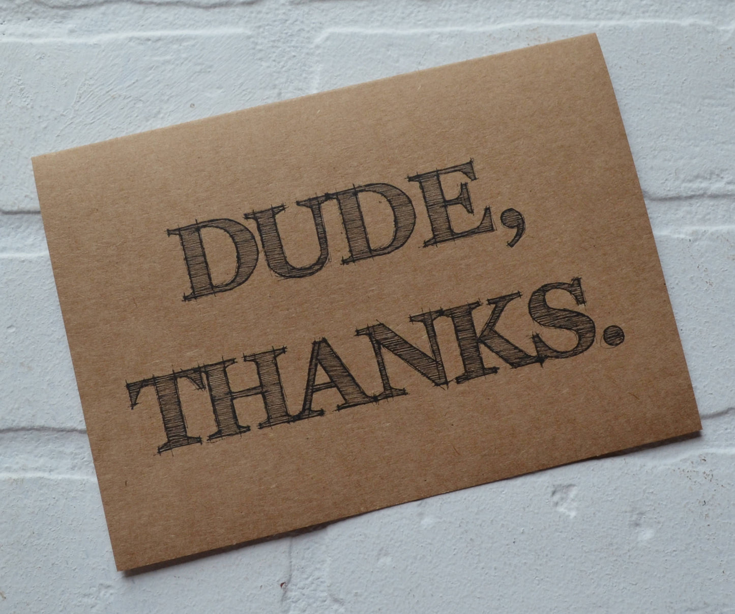 Dude thanks | wedding bridal party thank you cards