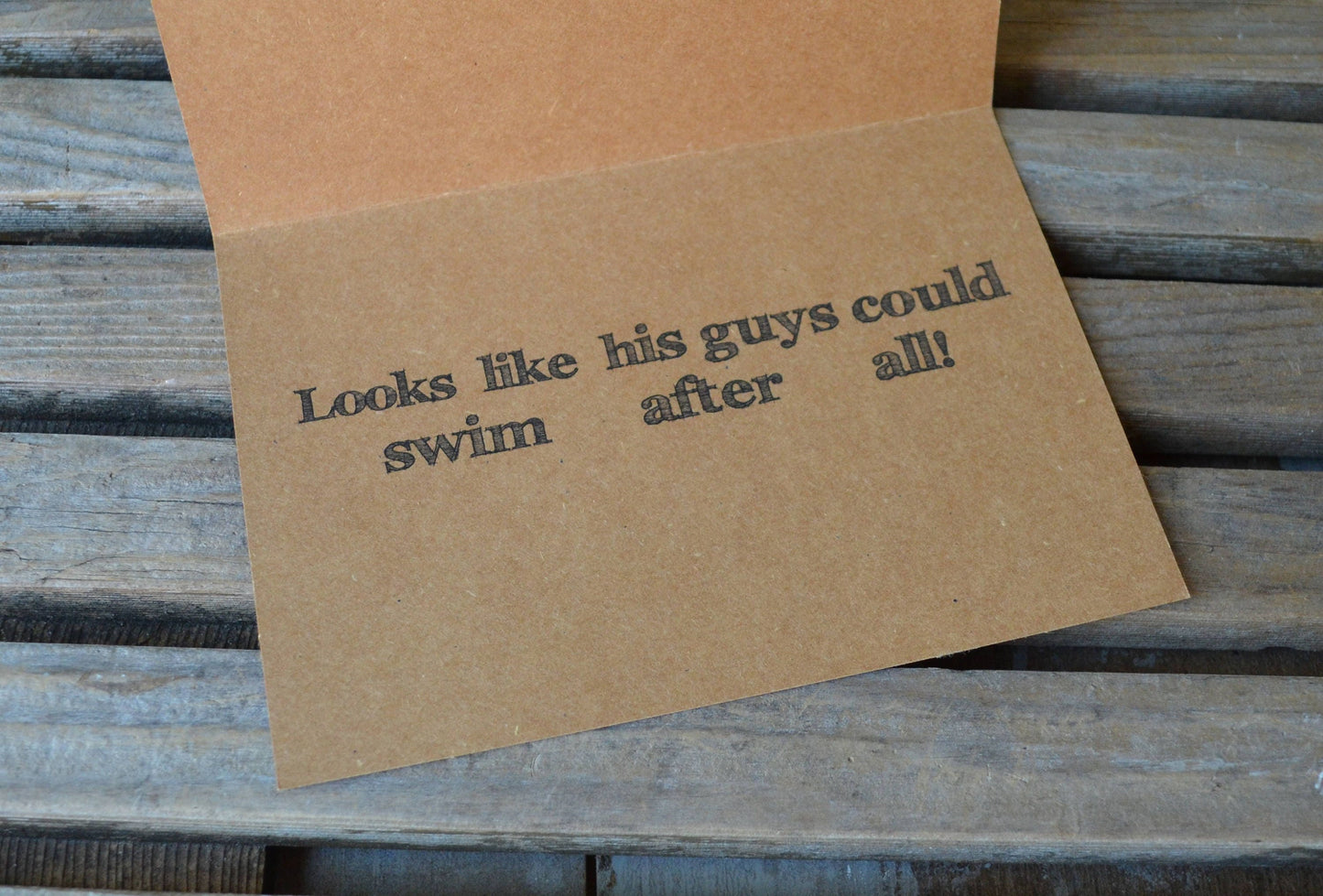 Congrats on the baby Looks like his guys could swim after all | new baby card | expecting parents