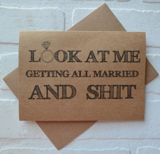 LOOK AT ME getting all married and shit | bridesmaid proposal cards | wedding party invite