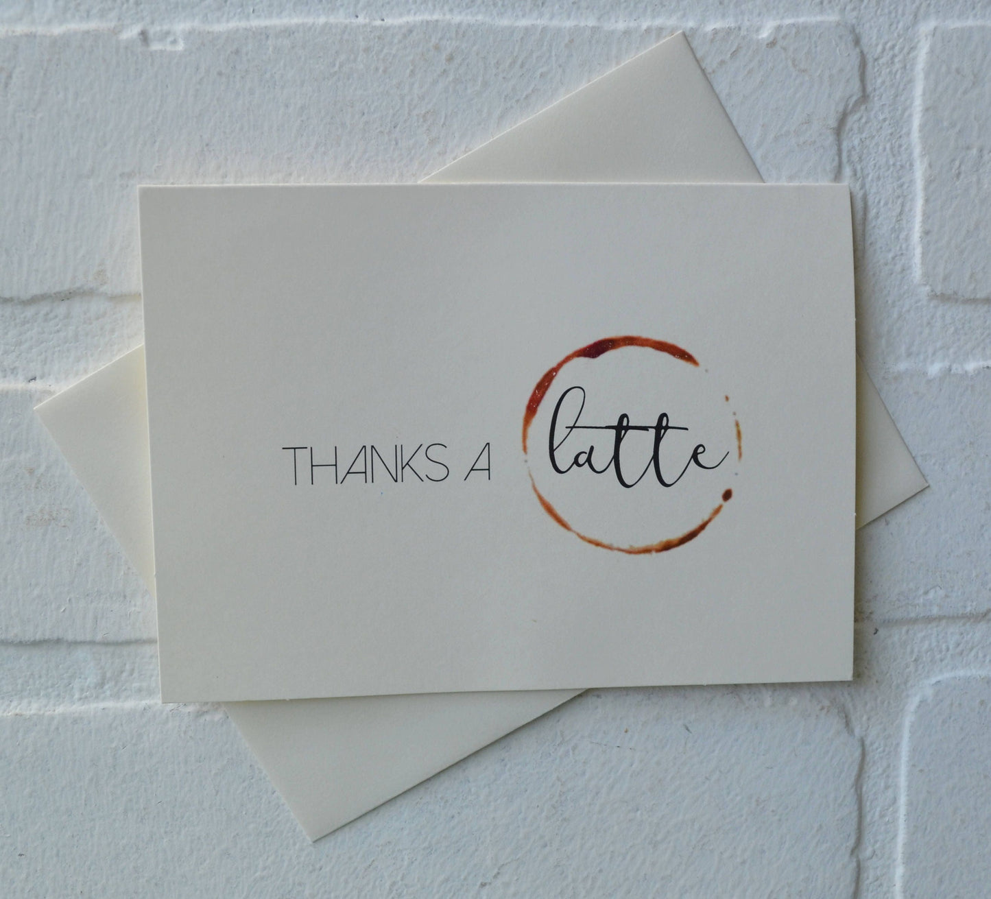 Thanks a latte | Thank You Greeting Cards | Coffee card