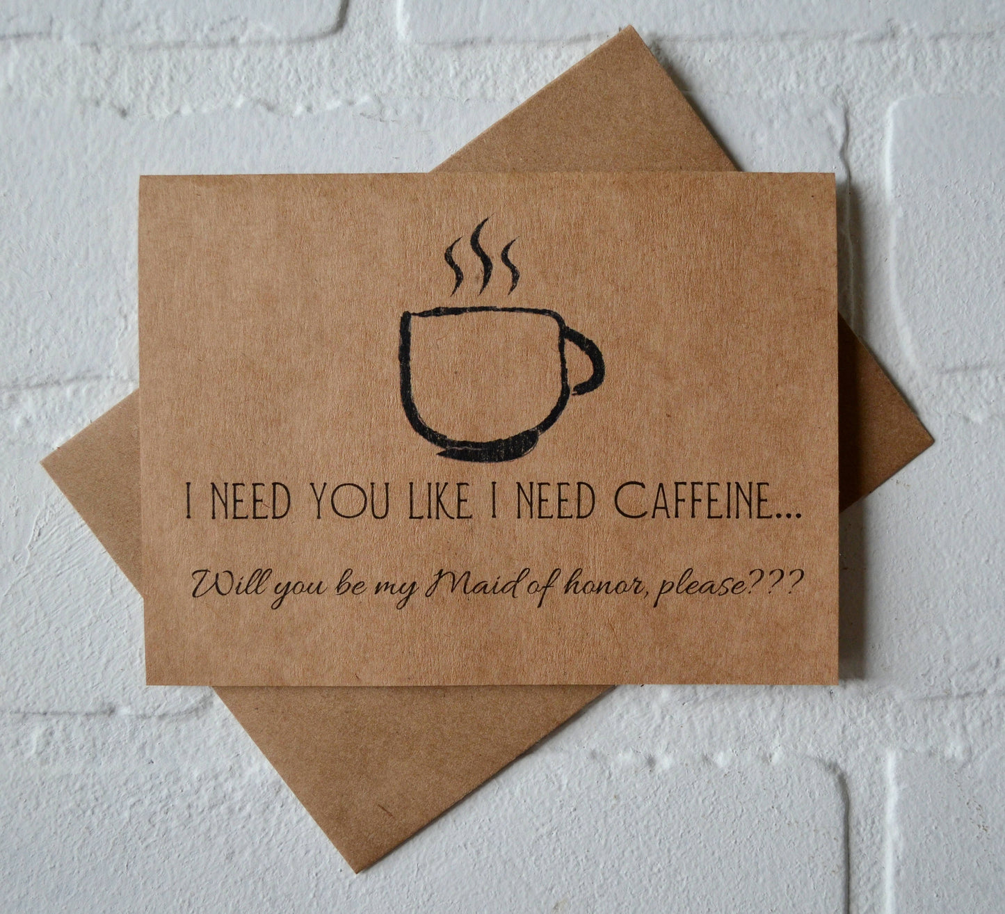 I need you like I NEED CAFFEINE bridesmaid proposal cards | wedding party invite | coffee card