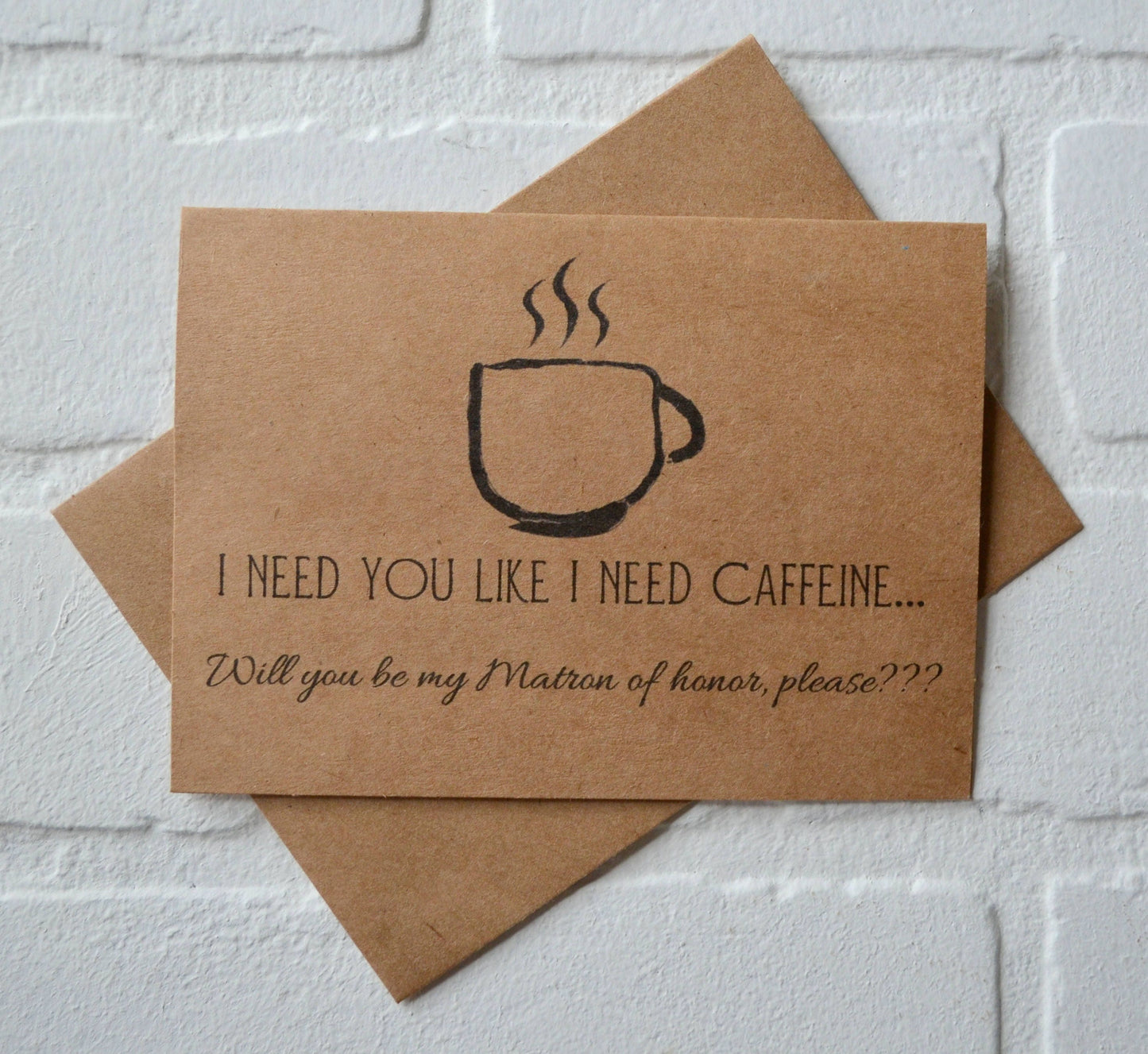 I need you like I NEED CAFFEINE bridesmaid proposal cards | wedding party invite | coffee card