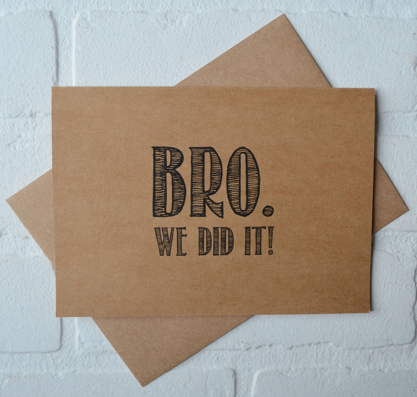 Bro we did it | wedding bridal party thank you cards