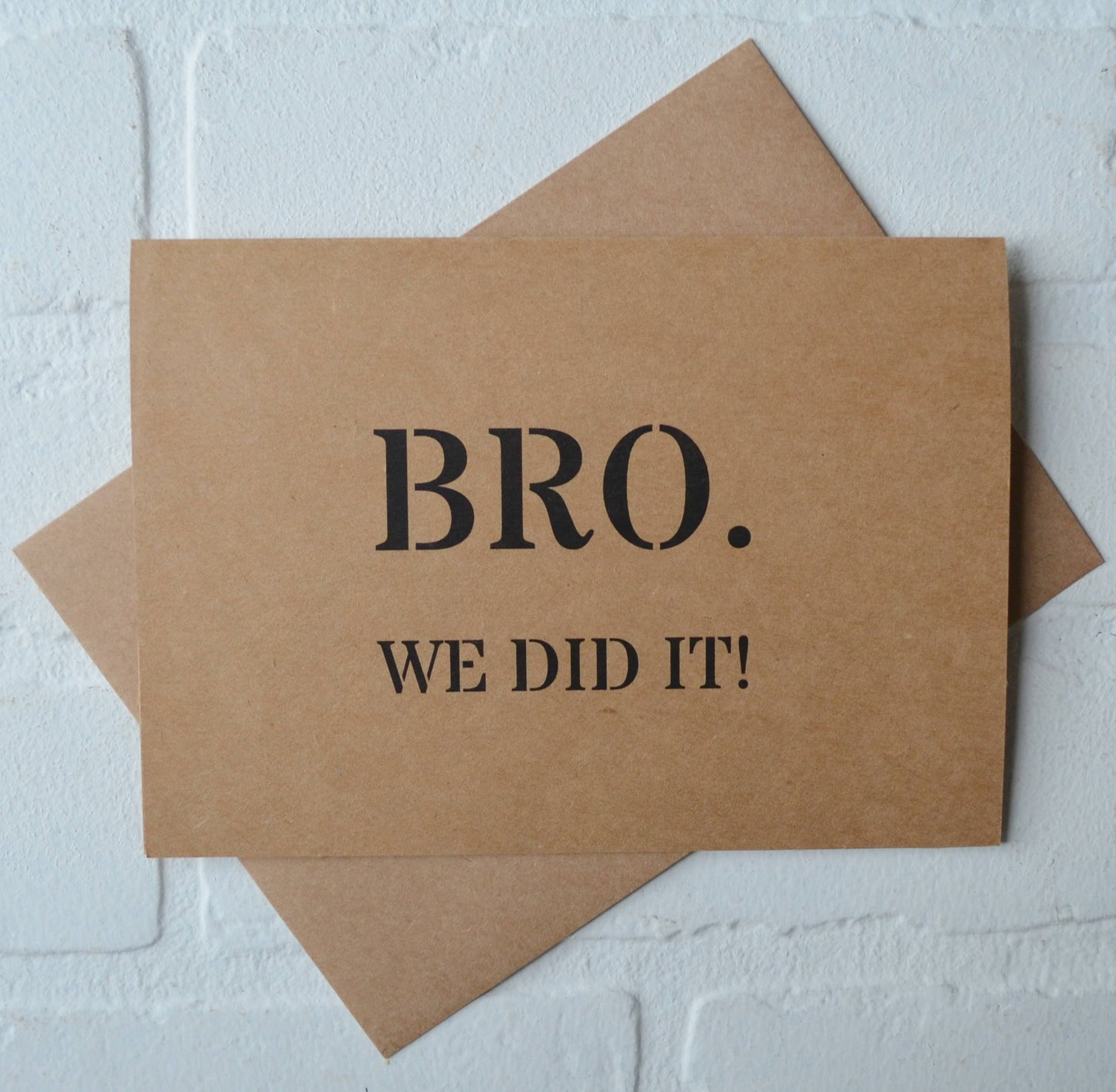 Bro we did it | wedding bridal party thank you cards