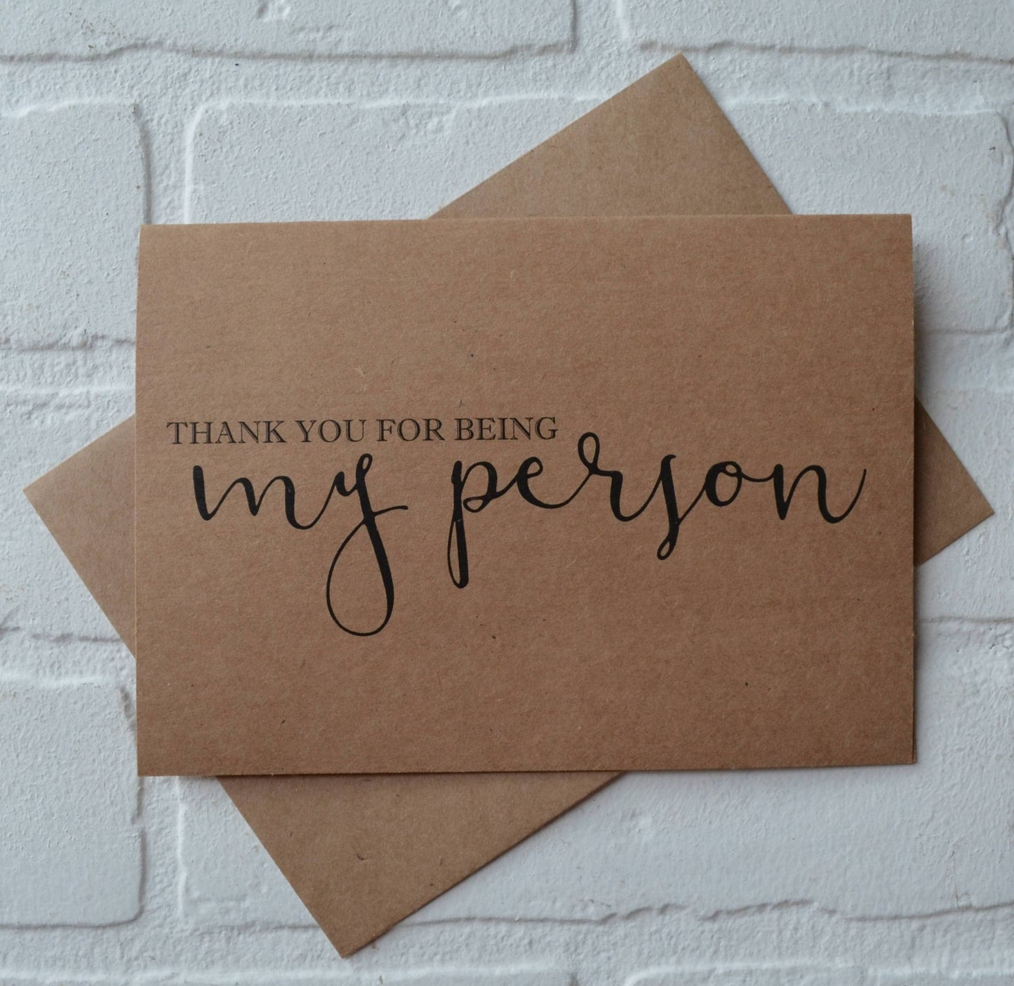 THANK YOU for being my PERSON wedding bridal party thank you cards