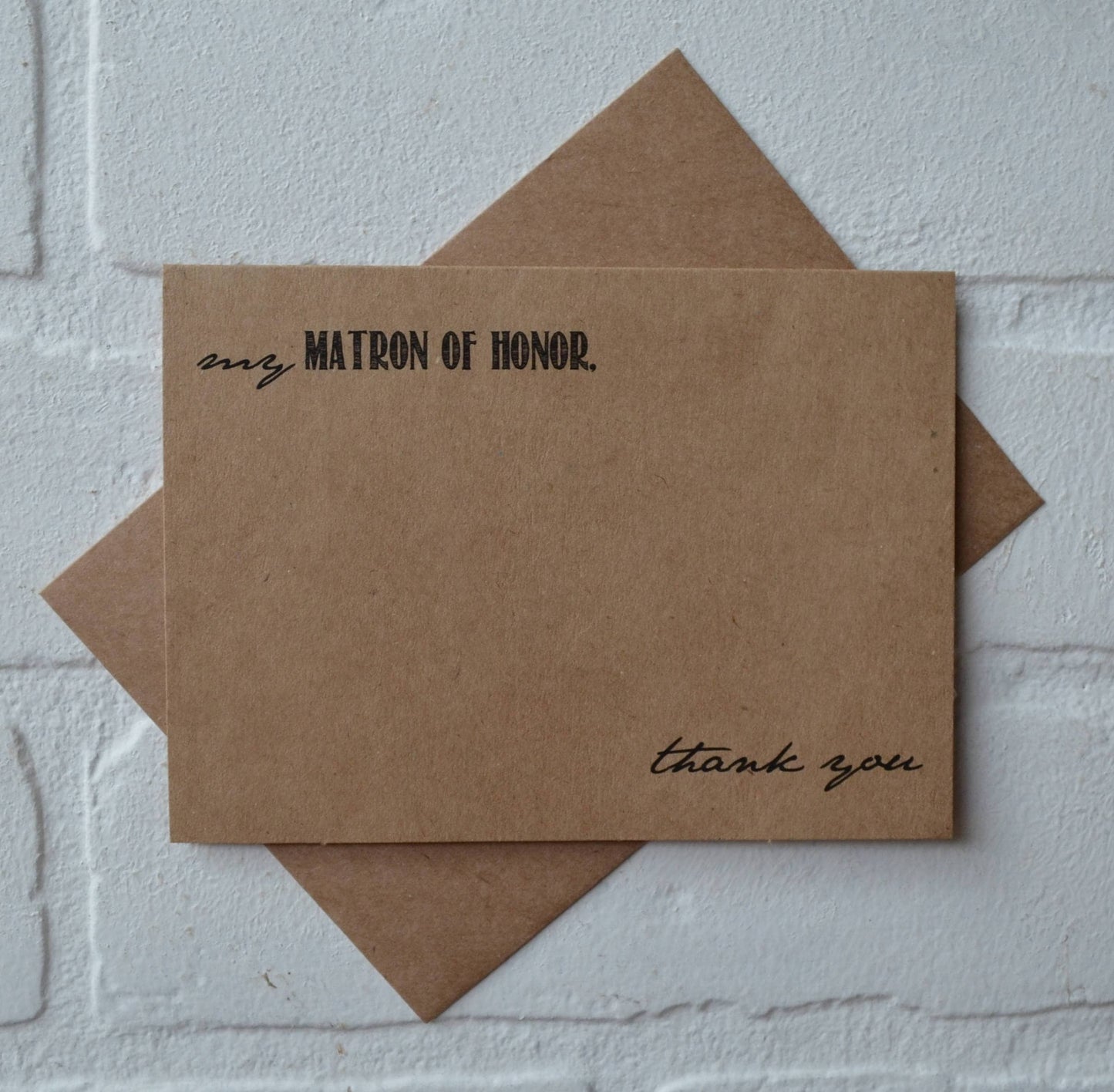 My Bridesmaid wedding bridal party thank you cards